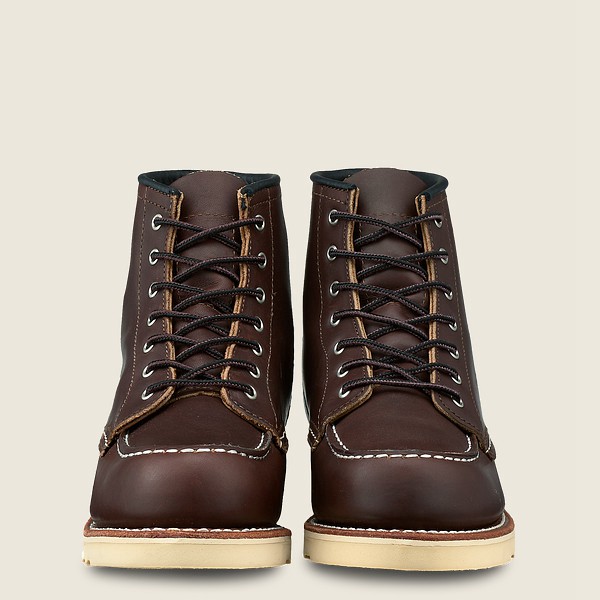 Red Wing Heritage Boots 6-Inch Classic Moc - Short Oro-Iginal Læder - Mørke Brune - Dame 6501-VIADY